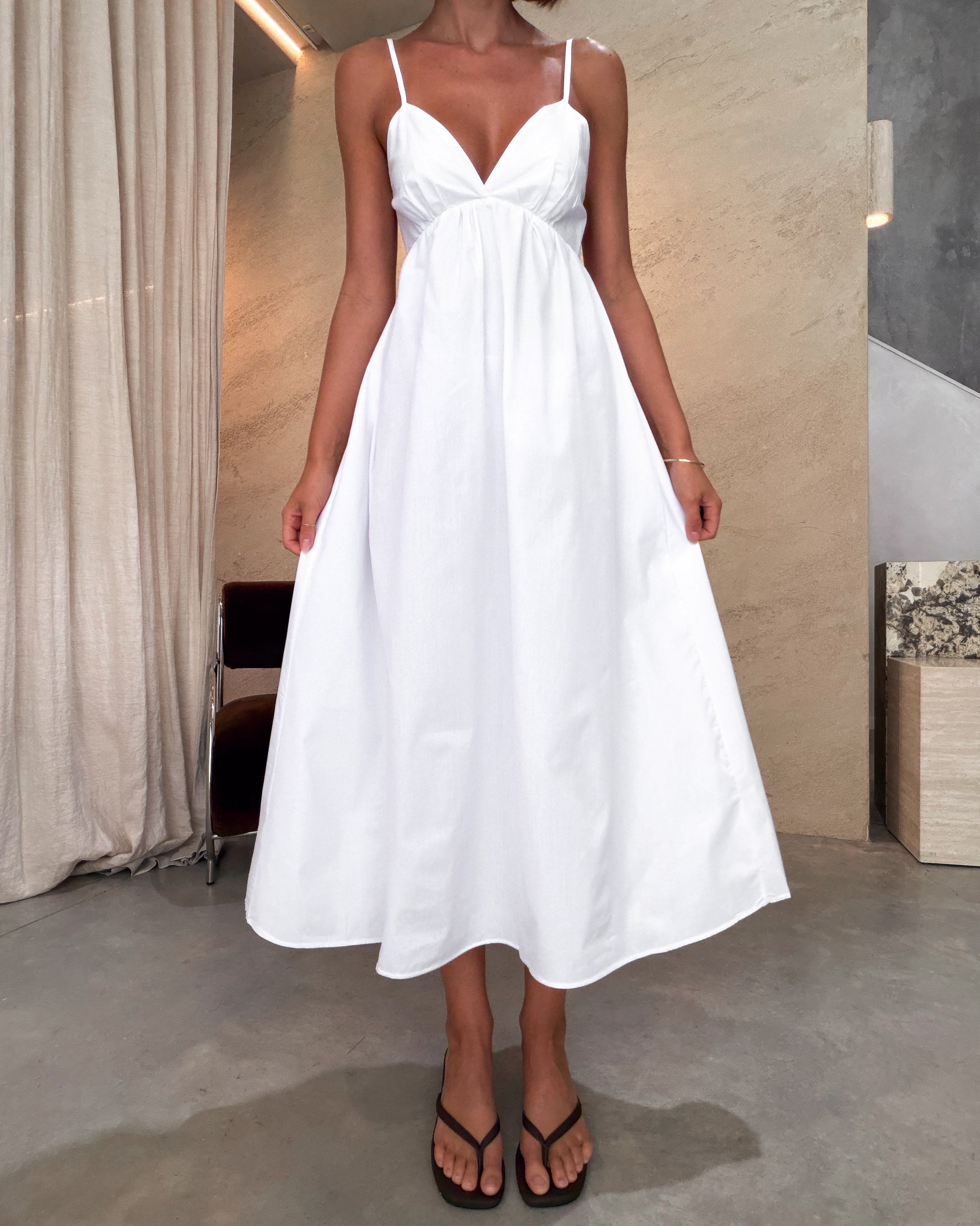 Soleil Backless Midi Dress