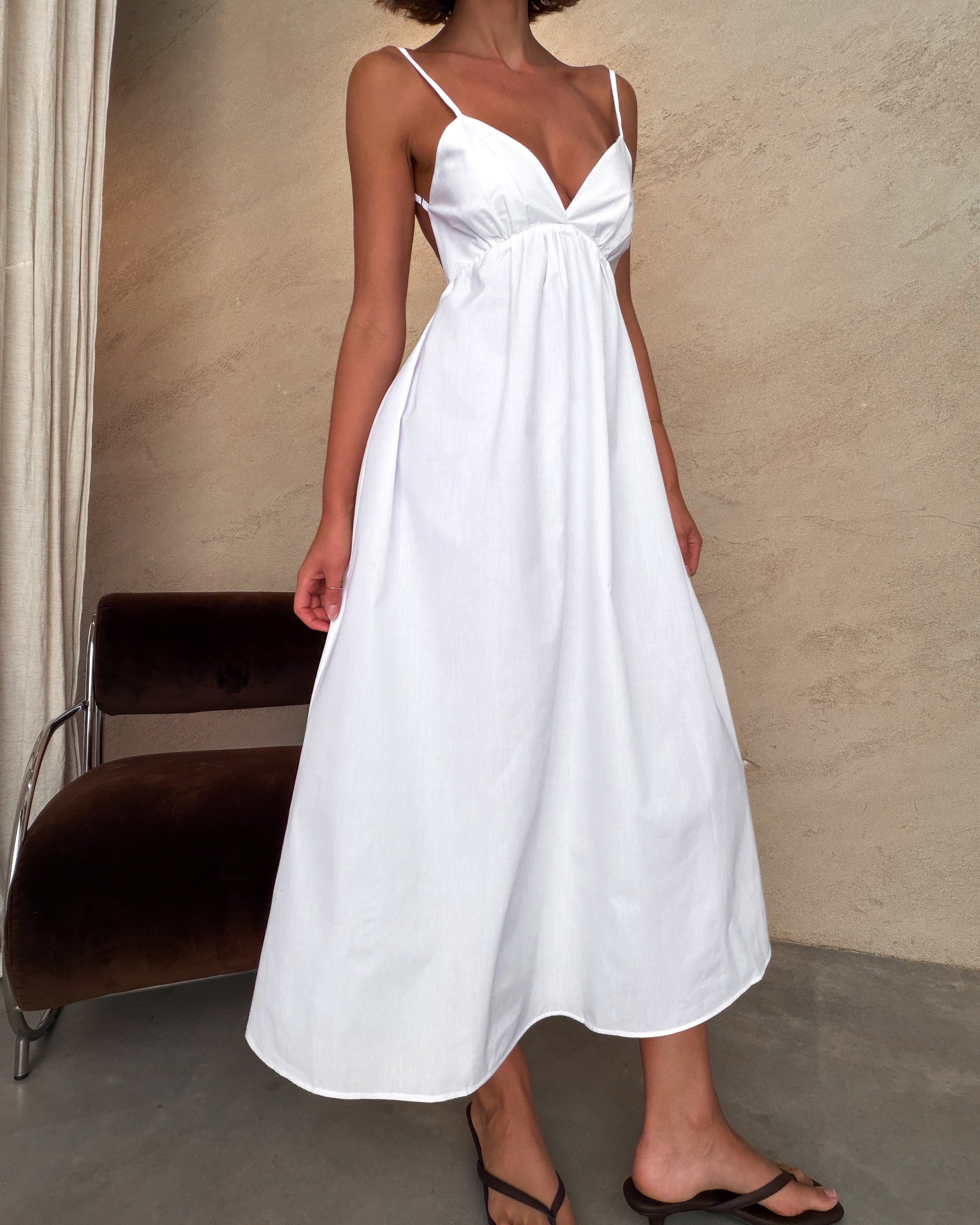 Soleil Backless Midi Dress