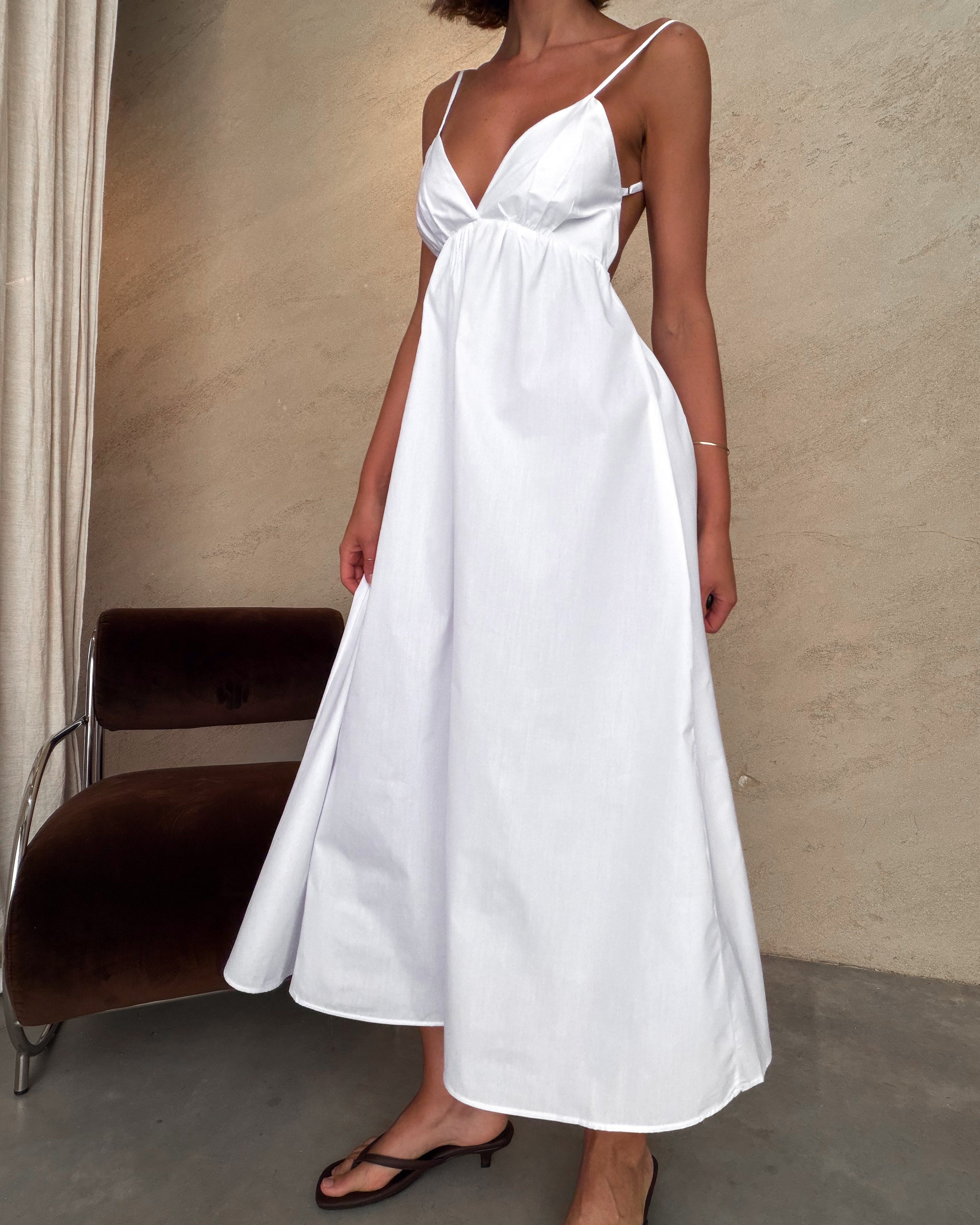 Soleil Backless Midi Dress
