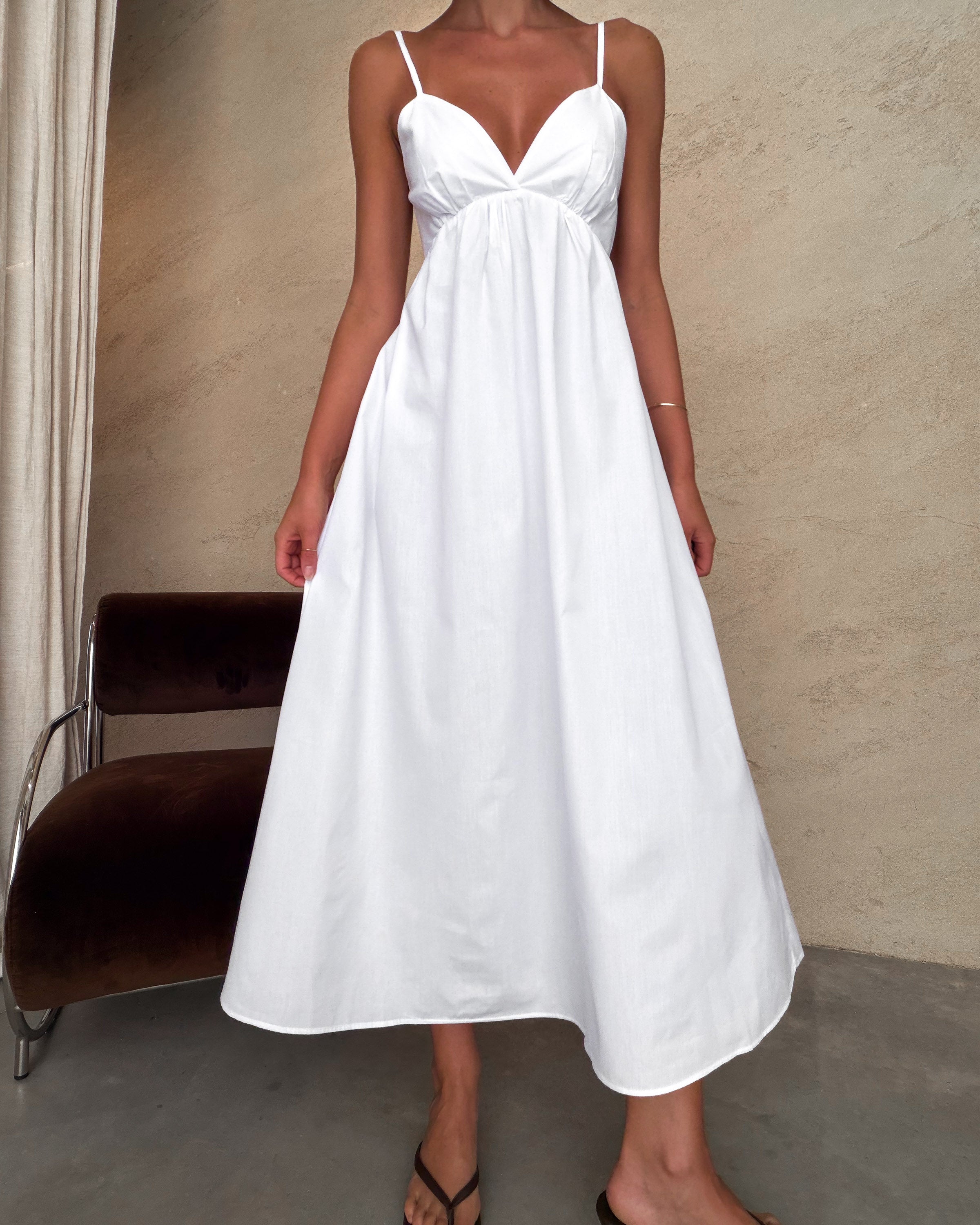 Soleil Backless Midi Dress