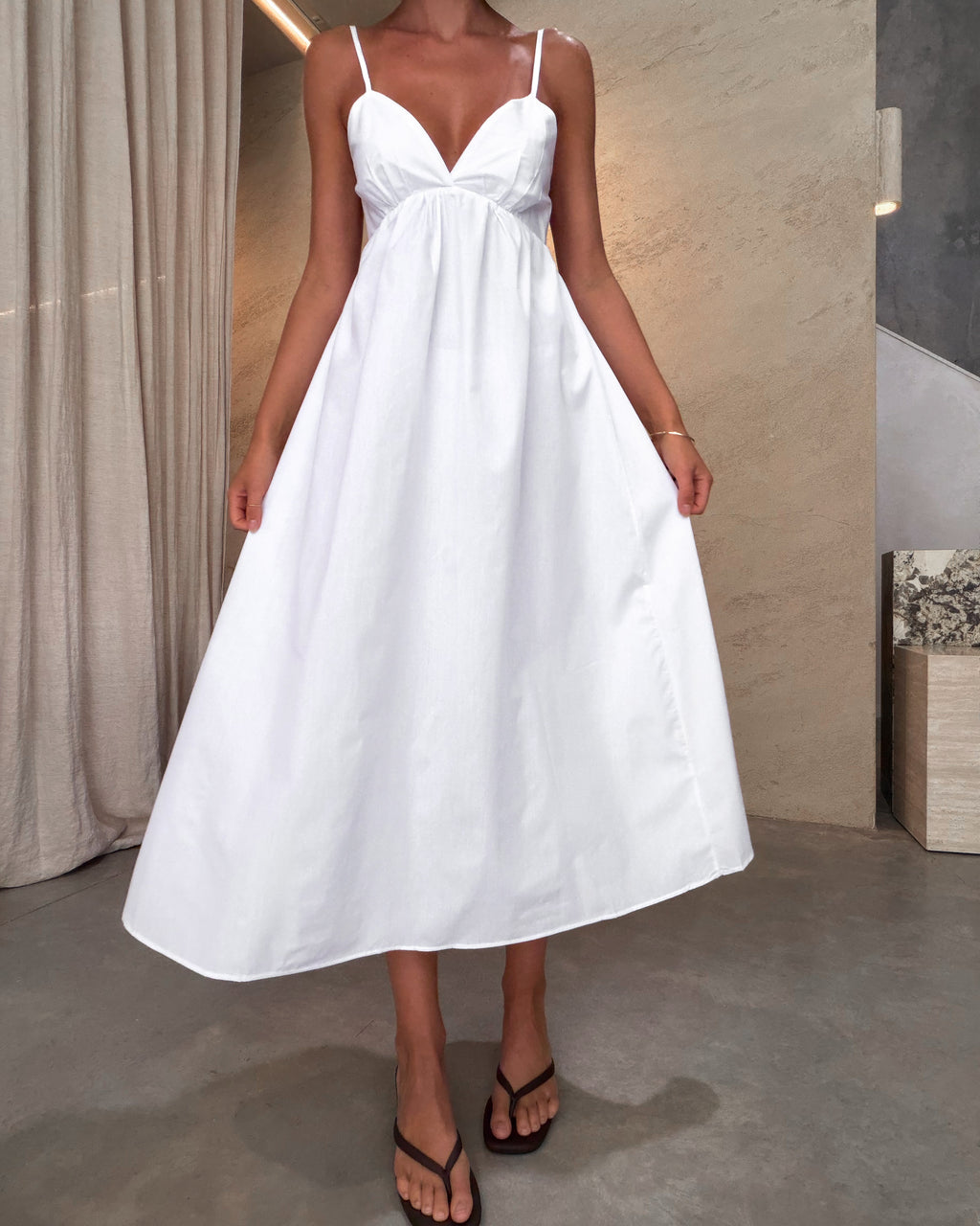 Soleil Backless Midi Dress