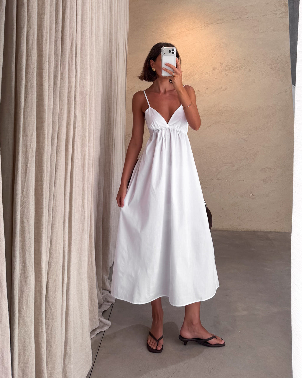 Soleil Backless Midi Dress