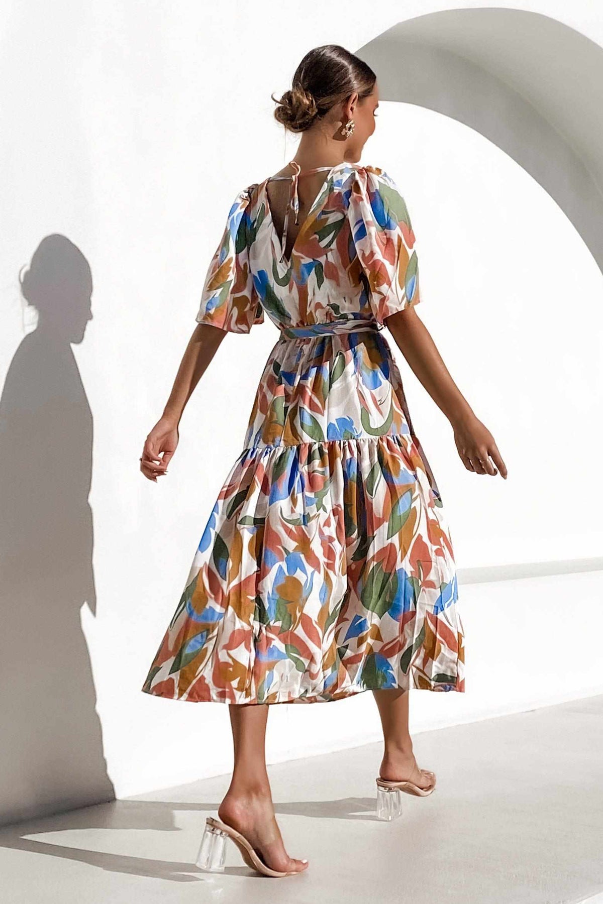 Nowel Dress, DRESS, DRESSES, FLORAL, MIDI DRESS, PATTERN, POLYESTER, PRINT, WAIST TIE, Nowel Dress only $71.00 @ MISHKAH ONLINE FASHION BOUTIQUE, Shop The Latest Women&#39;s Dresses - Our New Nowel Dress is only $71.00, @ MISHKAH ONLINE FASHION BOUTIQUE-MISHKAH